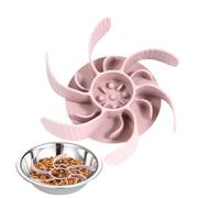 Lunaobrik Insérer des bols pour chiens à alimentation lente, insert d'alimentation lente pour un bol pour chien - Insert d'alimentation lente pour chiot en silicone anti-ascension, accessoire