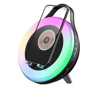 Lunaobrik Kabelloser Induktions-Lautsprecher-Ständer - Schnellladender RGB-Sensor Handy-Audio-Halter,Handy-Induktionslade-Lautsprecher | für Homeoffice, Wohnzimmer, Appartement, Schlafsaal, Nachttisch