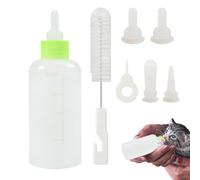Lunaobrik Kit de biberon pour chaton, biberon pour chaton pour kit de soins infirmiers,Kit d'allaitement pour petits chats de 7 pièces | complet pour animaux de compagnie avec
