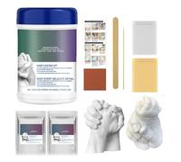 Lunaobrik Kit de moulage mains couples - poudre modelante, fusion 3d alginate | sculpture réaliste mariage, estampage artistique, coffret cadeau amis empreinte craie créative formage