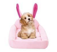 Lunaobrik Lit chaud pour chat, lapins mignons de dessins animés | Coussin apaisant doux et confortable pour chiens/chatons