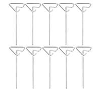 Lunaobrik Lot de 10 brochettes verticales en acier inoxydable pour barbecue, pour viande, poulet, steaks, saucisses, poisson, camping, barbecue en plein air et cuisine