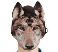 Lunaobrik Masque réaliste de tête de loup | Masque d'Halloween animal effrayant Masque d'horreur effrayant - Masque d'animal de carnaval pour Halloween, carnaval, fête costumée, cosplay