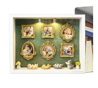 Lunaobrik Mini Picture Frames | Miniatures Figurines Photo Album | Museum Silhouette Box,for Family Friends Men Women Home Indoor Office Study Activities