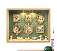 Lunaobrik Mini Picture Frames | Miniatures Figurines Photo Album | Museum Silhouette Box,for Family Friends Men Women Home Indoor Office Study Activities