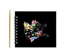 Lunaobrik Notes de gratter, Livre de coloriage Arc-en- - Carnet de Notes de Papier à gratter - pour garçons Filles étudiants Salle de Classe Maternelle Voyage Avion Voiture Maison Salle de