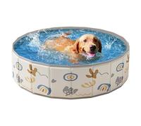 Lunaobrik Piscine pour Chien Pliable | Bassin de Natation Pliable pour Chien | Baignoire Portable Antidérapante Jeux d'Eau pour Été Animaux de Compagnie Extérieur Jardin