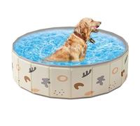 Lunaobrik Piscine pour Chien Pliable,Piscine Gonflable Chien Pliable - Baignoire Portable Anti-Dérapante pour Jeu d'Eau, Intérieur Extérieur Jardin Bébé