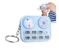 Lunaobrik Porte-clés DJ Musical, porte-clés DJ Giradiscos - Mini lecteur - pour sac à dos, voyage, bureau, école, bleu, Consulte la descripción