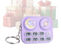 Lunaobrik Porte-clés DJ Musical, porte-clés DJ Giradiscos - Mini lecteur - pour sac à dos, voyage, bureau, école, pourpre, Consulte la descripción