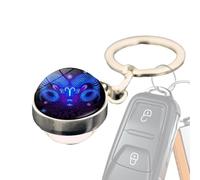 Lunaobrik Porte-clés horoscope, breloque de sac, accessoire de tasse étoilée - Accessoire de sac à dos qui brille dans le noir - Pour femmes et filles, Siehe Beschreibung, Zinc, Voir description