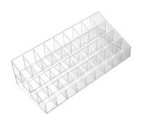 Lunaobrik Slots - Support en acrylique transparent pour rouge à lèvres et rouge à lèvres - Organiseur de bureau et boîte de rangement pour coiffeuse - 9/24/36/40 grilles