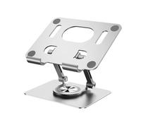 Lunaobrik Soporte Giratorio Para Portátil,Base Ergonómica Ajustable Hasta 40 cm - Base Portátil Para Laptop - Para Escritorio Estudio Hogar Dormitorio Sala Aula Computadora