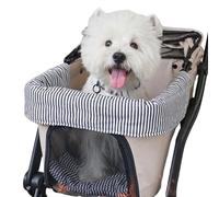 Lunaobrik Tapis de poussette pour animal de compagnie, protection de poussette, coussin lavable antidérapant, coussin imperméable pour chariot de chat, animal de compagnie, promenade, voyage en plein