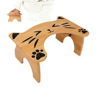 Lunaobrik Toilet Squat Stool Adult, Adjustable Squatting Non-Slip Footstool, 7 inches Height Foldable Wooden Toilet Stool, for Adults Kids Elders Shower Bathroom Pooping