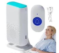 Lunaobrik Wireless Caregiver Pager | Rechargeable Smart Call Bell with LED Light IP68 Waterproof | Wireless Buzzer 4 Levels Volume Ultra-Long Distance for Disabled People Elderly Pregnant Women