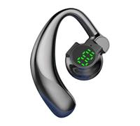Lunaobrik Wireless Earbuds with Earhooks | Sports Earbuds | Digital Display Headset for Music Phone Calls Running Study Play Game Work Gym Swimming Home