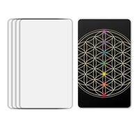 Lunaphora Lot de 80 cartes de tarot vierges Oracle avec dos imprimé - 7 x 12,1 cm - Édition Chakra Flower of Life