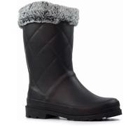 Lunar Lunar Black Ld Norway Faux Fur Lined Wellingtons