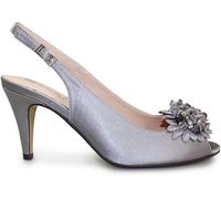 Lunar Lunar Grey Satin Slingback Court Shoes Grey EU 41 (UK 8)