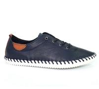 Lunar Lunar Navy Ives Plimsoll Shoes