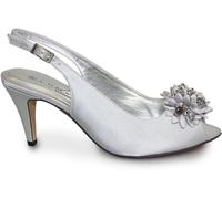 Lunar Lunar Silver Satin Slingback Court Shoes Silver EU 40 (UK 7)
