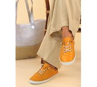 Lunar Lunar Yellow Ives Plimsoll Shoes