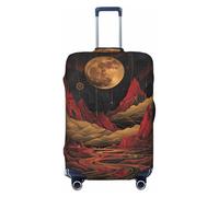 Lunar Mountains Golden Rivers Housses de protection élastiques pour bagages de 45,7 à 81,3 cm, noir, L