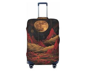 Lunar Mountains Golden Rivers Housses de protection élastiques pour bagages de 45,7 à 81,3 cm, Noir , X-Large