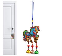 Lunar New Year Decor - Cotton Rope 34 cm, Horse Pendant, Embroidered Charm | Tassel Bell Design, Festive Ornament For Car, Shop, Home, School, Office, Cafe, Bookstore, Living Room, Wall
