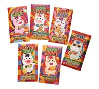 Lunar New Year Red Packet Set | Polyvalent, 9 x 17 cm, embossed Foil 6 pièces, 2025 New Year Red Envelopes | For Money | For Adults Family Kids Neighbors Home Community Gathering Party