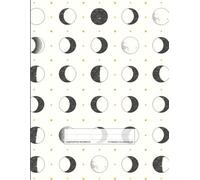 lunar stages College Ruled Notebook: Minimal Style, Perfect for school, college, work, journaling, or daily use.