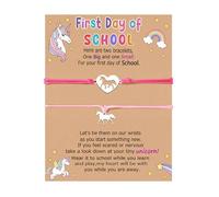 LunarCharm 2 pièces bracelet enfant licorne fille garçon rentrée scolaire bracelet licorne cadeau rentrée scolaire, remplissage cône scolaire cadeau rentrée scolaire