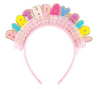 LunarCharm Bandeau d'anniversaire pour filles, couronne de princesse, pour femmes et filles, bandeau Joyeux Anniversaire pour accessoires de cheveux de fête