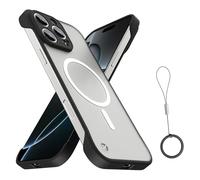 LunarCharm Coque sans cadre Applicable à l'iPhone 16 Pro Max, [Compatible avec MagSafe] Protection complète de l'appareil photo, Coque de protection en PC rigide mat avec bumper en TPU résistant aux