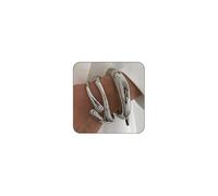 LunarCharm lot de 3 bracelets en argent épais pour femmes, bracelet ouvert large tendance avec charnière, bijoux délicats et minimalistes, cadeaux