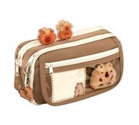 LunarCharm Trousse Capybara avec autocollants, clips, notes, porte-clés, peluche, pour école, bureau, cadeau de papeterie Capybara mignon pour enfants