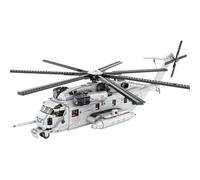 Lunaro CH-53E Super Stallion Ensemble de blocs de construction d'hélicoptère militaire à l'échelle 1/35, kit d'hélicoptère lourd de marine américain immersif pour collectionneurs et fans militaires