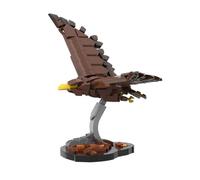 Lunaro Golden Eagle - Lot de 272 blocs de construction, modèle d'oiseau de proie articulé avec ailes articulées, ensemble MOC nature pour AFOLs, cadeau de collection raptor