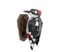 Lunaro Lot de 211 blocs de construction en forme de pivert tacheté, adorables oiseaux, compatible avec les grandes marques, kit éducatif STEM pour adolescents 16 ans pour les amateurs d'oiseaux et les