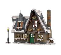 Lunaro Lot de 702 blocs de construction de scène de rue de Noël d'hiver - Kit de modèle d'architecture de village de vacances