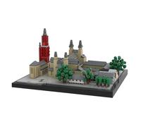 Lunaro Maastricht Ensemble de blocs de construction basilique Saint-Servatius et église Saint-Jean à l'échelle 1/750, modèle d'architecture allemande réaliste, kit de construction à faire soi-même