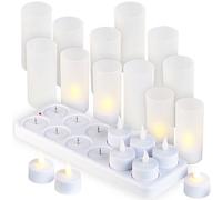 Lunartec 12 Bougies chauffe-plat à LED avec photophore décoratif