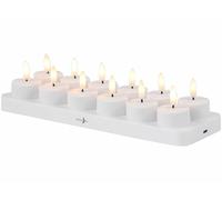 Lunartec 12 bougies chauffe-plat LED rechargeables et télécommandées