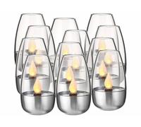 Lunartec 12 photophores solaires "Luna" avec LED effet flamme