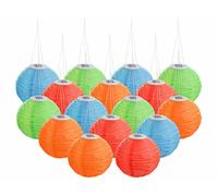 Lunartec 16 lampions LED solaires colorés Ø 30 cm