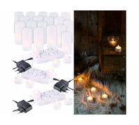 Lunartec 18 bougies plates à LED flamme scintillante