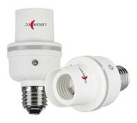 Lunartec : 2 adaptateurs pour culot d'ampoule E27 sur E27 avec deux détecteurs G