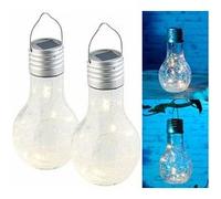 Lunartec Ampoules solaires LED aspect craquelé avec capteur de luminosité – 2 ampoules