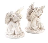 Lunartec 2 anges endormis solaires à LED - 17 cm